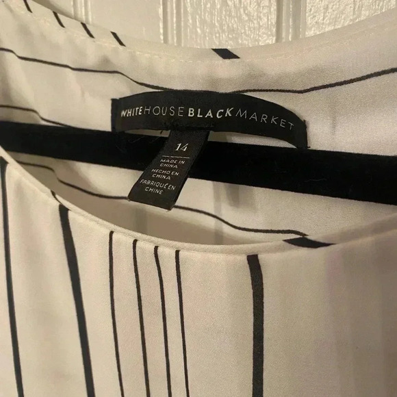 White House Black Market window pane double layer blouse - Picture 11 of 11